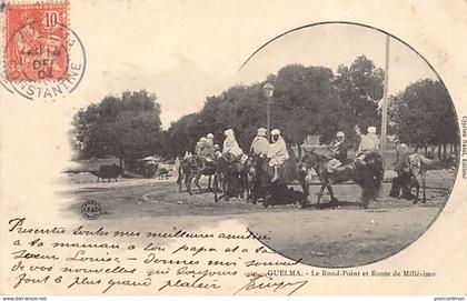 Algérie - GUELMA - Le rond-point et route de Millésimo - Ed. A. Bergeret 20