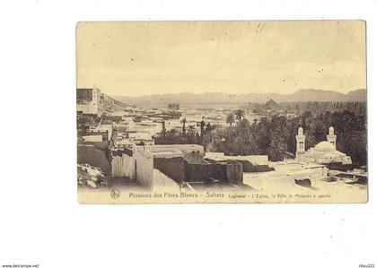 cpa - Algérie Laghouat - SAHARA - Missions des Pères Blancs - église ville mosquée - NELS - 1946