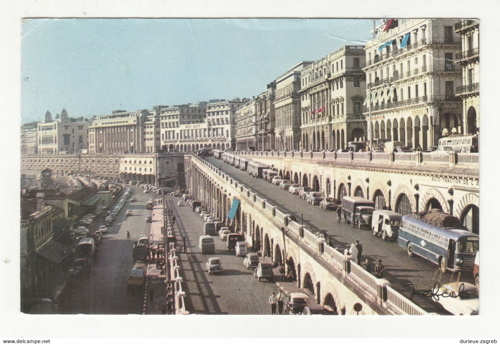 Algiers - The sea front old postcard posted 1971 to Germany b221201