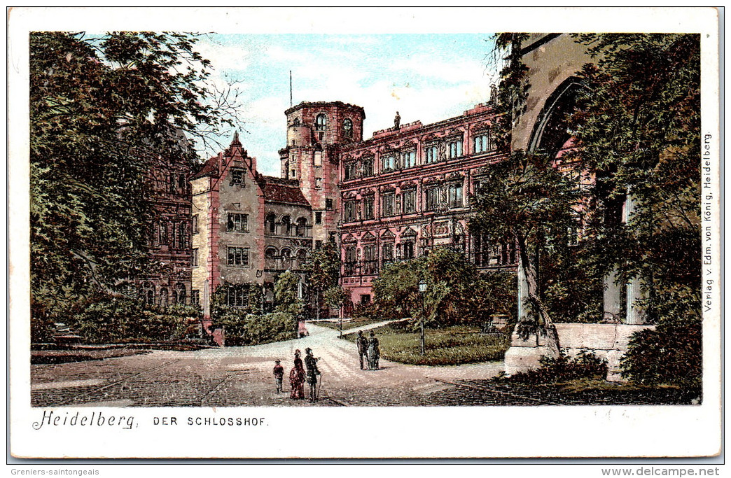 Allemagne - BADE WURTEMBERG - HEIDELBERG - der schlosshof.