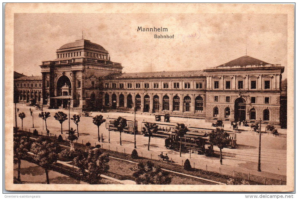 Allemagne - BADE WURTEMBERG - MANNHEIM - bahnhof