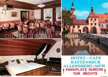 73653649 Allersberg Hotel Cafe Kattenbeck Gastraum Fremdenzimmer Bruecke Unteres