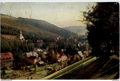 Kipsdorf i. Erzgeb., Blick von Ober-Kipsdorf nach Tal Kipsdorf von den