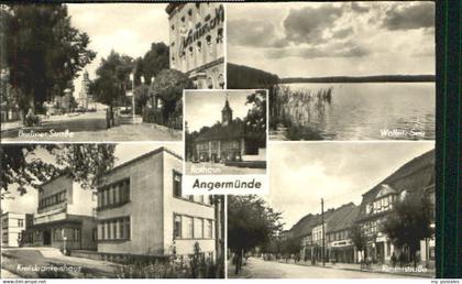 70088941 Angermuende Angermuende Krankenhaus See Rathaus x 1960