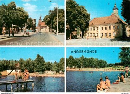 73655142 Angermuende Berliner Strasse Rathaus Freibad Wolletzsee Badestrand Ange