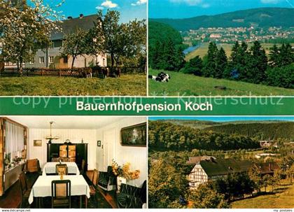 73047479 Arnsberg Westfalen Bauernhofpension Koch Gaststube Panorama Arnsberg