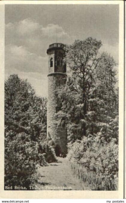 70121920 Bad Berka Bad Berka Paulinenturm ungelaufen ca. 1955