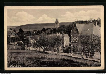 AK Bad Bibra, Teilansicht mit Kirche