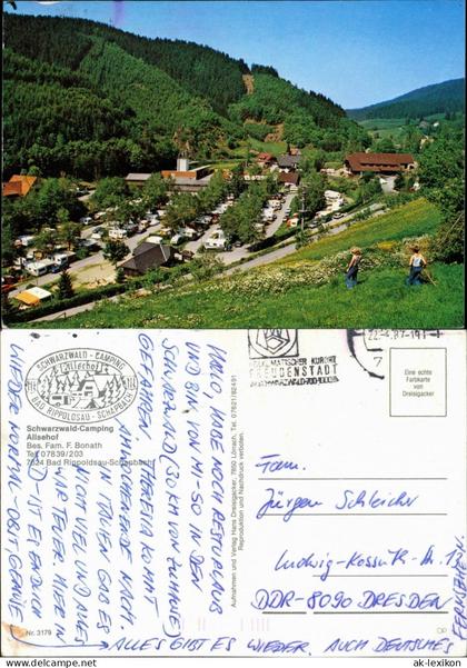 Bad Rippoldsau-Bad Rippoldsau-Schapbach  mit Campingplatz Alisehof 1987