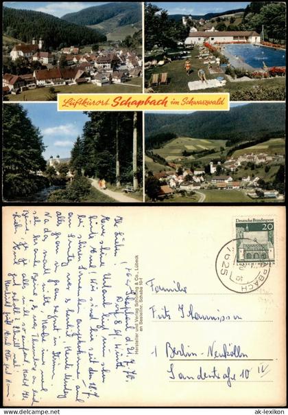 Bad Rippoldsau-Schapbach Mehrbildkarte Schapbach Schwarzwald u.a. Freibad 1970