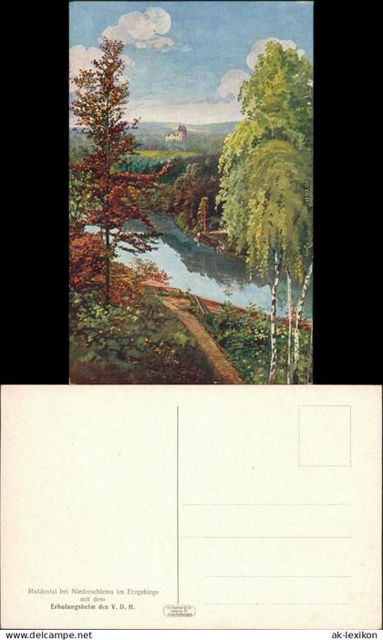 Ansichtskarte Bad Schlema Erholungsheim V.D.V. 1924
