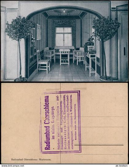 Ansichtskarte Oberschlema-Bad Schlema Radiumbad - Warteraum 1928