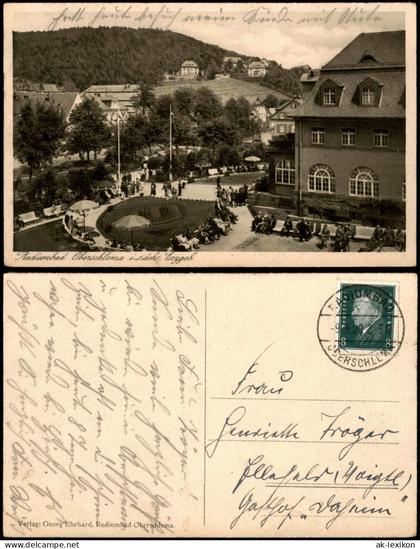 Ansichtskarte Oberschlema-Bad Schlema Stadtpartie 1929