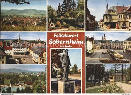 71618160 Bad Sobernheim Panorama Teilansichten Marktplatz Schwimmbad Denkmal Bad