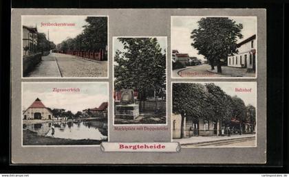 AK Bargteheide, Jersbeckerstrasse, Bahnhof, Zigeunerteich