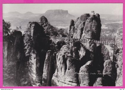 282733 / Germany - Sächsische Schweiz Saxon Switzerland Mountains - Bastei-Brücke Foto Casper PC 35-72 Deutschland