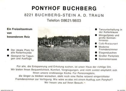 73737429 Stein Traun Ponyhof Buchberg Freizeitzentrum Reservierungskarte Stein T