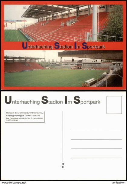 Ansichtskarte Unterhaching (LK München) Stadion Im Sportpark, Tribüne 2001