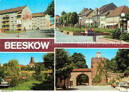 73061791 Beeskow Poststrasse Ernst Thaelmann Platz Kleine Spree Stadtmauer Pulve