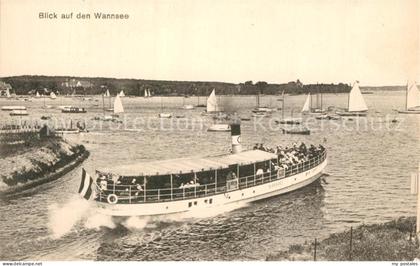 43507480 Wannsee Ausflugdampfel Segelboote Wannsee