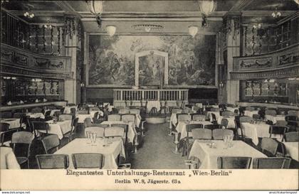 CPA Berlin Mitte, Unterhaltungsrestaurant Wien Berlin, Jägerstraße 63 a, Innenansicht