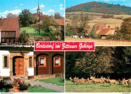 73758990 Bertsdorf-Hoernitz Kirchensemble Breiteberg Sandsteintuerstock Wildgehe