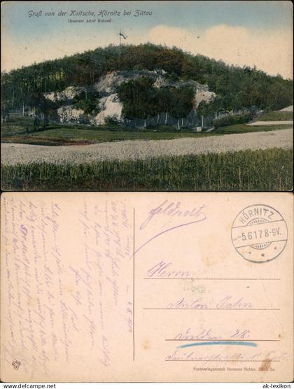 Ansichtskarte Bertsdorf-Hörnitz Bergrestautant Koitsche - coloriert 1917
