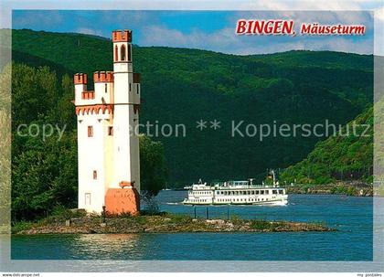 73181270 Bingen Rhein Maeuseturm Rheindampfer Bingen Rhein