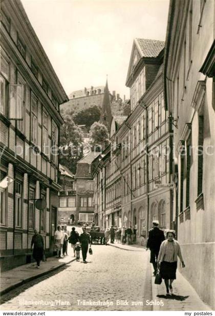 73155892 Blankenburg Harz Traenkestrasse Blick zum Schloss Blankenburg