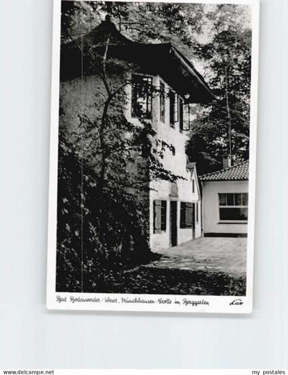 70129516 Bodenwerder Bodenwerder Muenchhausen-Grotte Berggarten * Bodenwerder