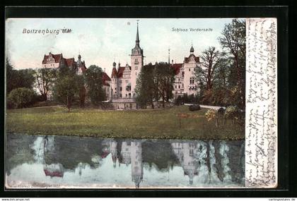 AK Boitzenburg U. M., Schloss, Vorderseite vom Wasser gesehen