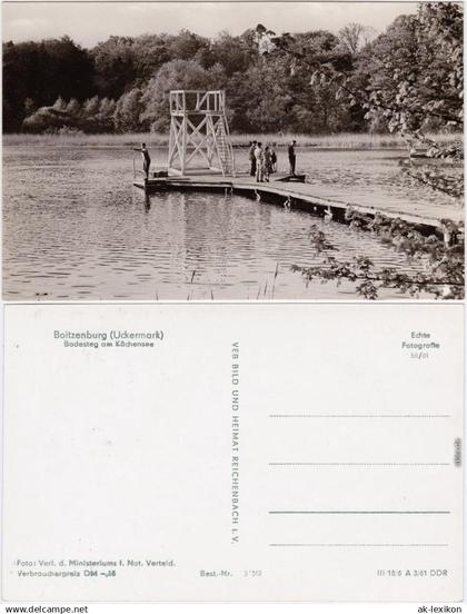 Boitzenburg  Badesteg, Sprungturm am Küchensee Uckermark b Prenzlau 1961