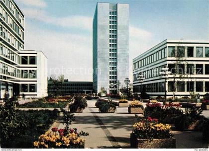 73272112 Bonn Rhein Tulpenfeld Gebaeudeensemble Hochhaus Bonn Rhein