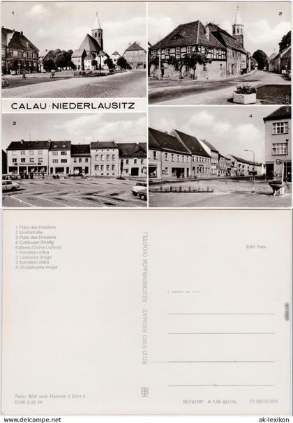 Calau Kalawa 4 Bild: Marktplatz, Kirchstraße, Cottbuser Straße 1976