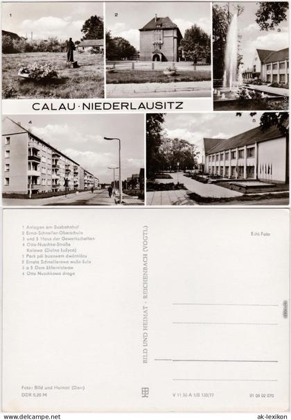 Calau Niederlausitz  Busbahnhof, Oberschule, Gewerkschaften Nuschke-Straße 1977