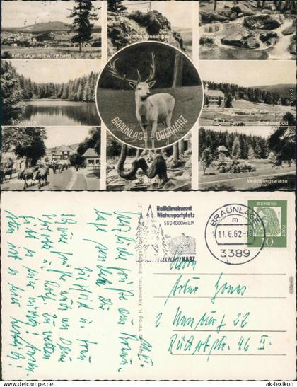 Braunlage Braunlage mit Würmberg, Silberteich, Bodefälle, Schwimmbad,  1962