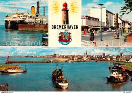 73059984 Bremerhaven Ozeandampfer Leuchtturm Strassenpartie Hafen Bremerhaven