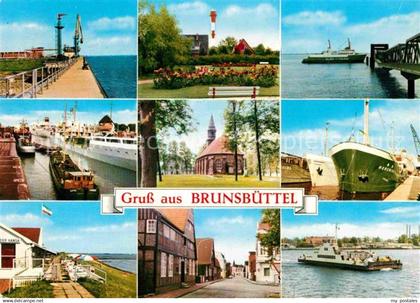 72855558 Brunsbuettel Hafen Kirche Ortspartie Bruecke Brunsbuettel