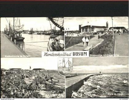 70118605 Buesum Nordseebad Buesum Boote Hafen Promenade Mole x 1966 Buesum