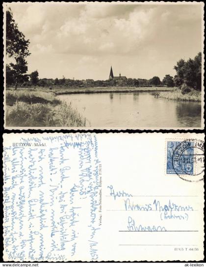 Ansichtskarte Bützow Panorama-Ansicht Fernansicht zur DDR-Zeit 1957