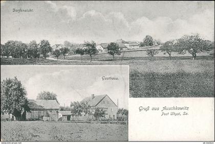 Auschkowitz-Burkau (Oberlausitz) Wučkecy Porchow 2 Bild Stadt Gasthaus 1912