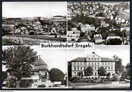 A5264 - alte MBK Ansichtskarte - Burkhardtsdorf - Schule Rathaus