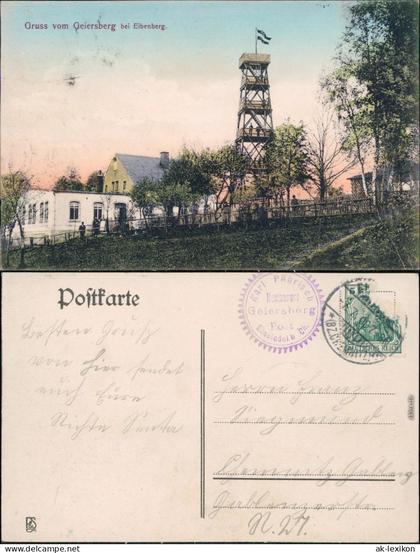 Eibenberg (Erzgebirge)-Burkhardtsdorf  Geiersberg - Turm  Restauration 1900