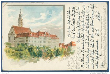 Donauwörth Das Cassianeum Schule und Erziehungsanstalt, gelaufen 1900 (AK201)