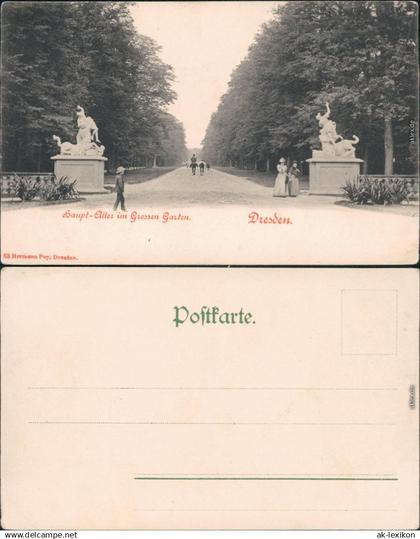 Ansichtskarte Dresden Großer Garten mit Haupt-Allee 1930