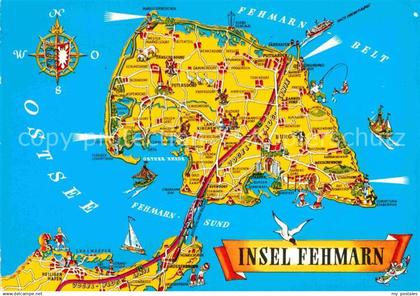 72885233 Insel Fehmarn Inselkarte Insel Fehmarn