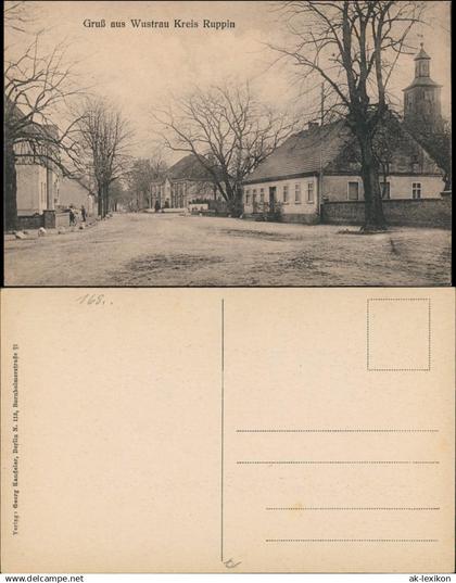 Ansichtskarte Wustrau-Altfriesack-Fehrbellin Dorfstraße b Neuruppin 1913