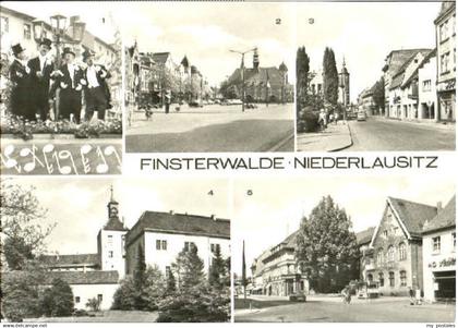 70101126 Finsterwalde Finsterwalde Saenger Markt Thaelmannstrasse Schloss Postam