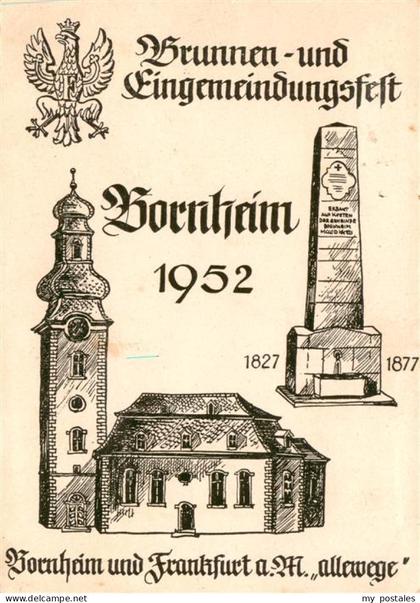 73874846 Bornheim Hessen Frankfurt Main Brunnen und Eingemeindungsfest Illustrat