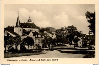 Frauenstein i. Erzgeb., Markt mit Blick zum Schloss